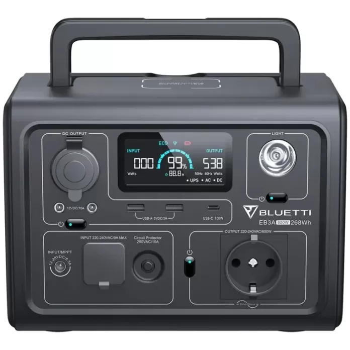 Портативная электростанция BLUETTI EB3A 600W 268Wh EB3A Цвет:серый