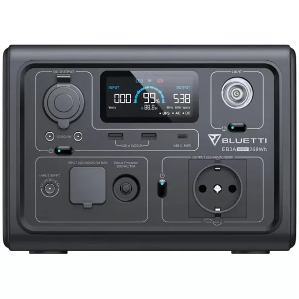 Портативная электростанция BLUETTI EB3A 600W 268Wh EB3A Цвет:серый