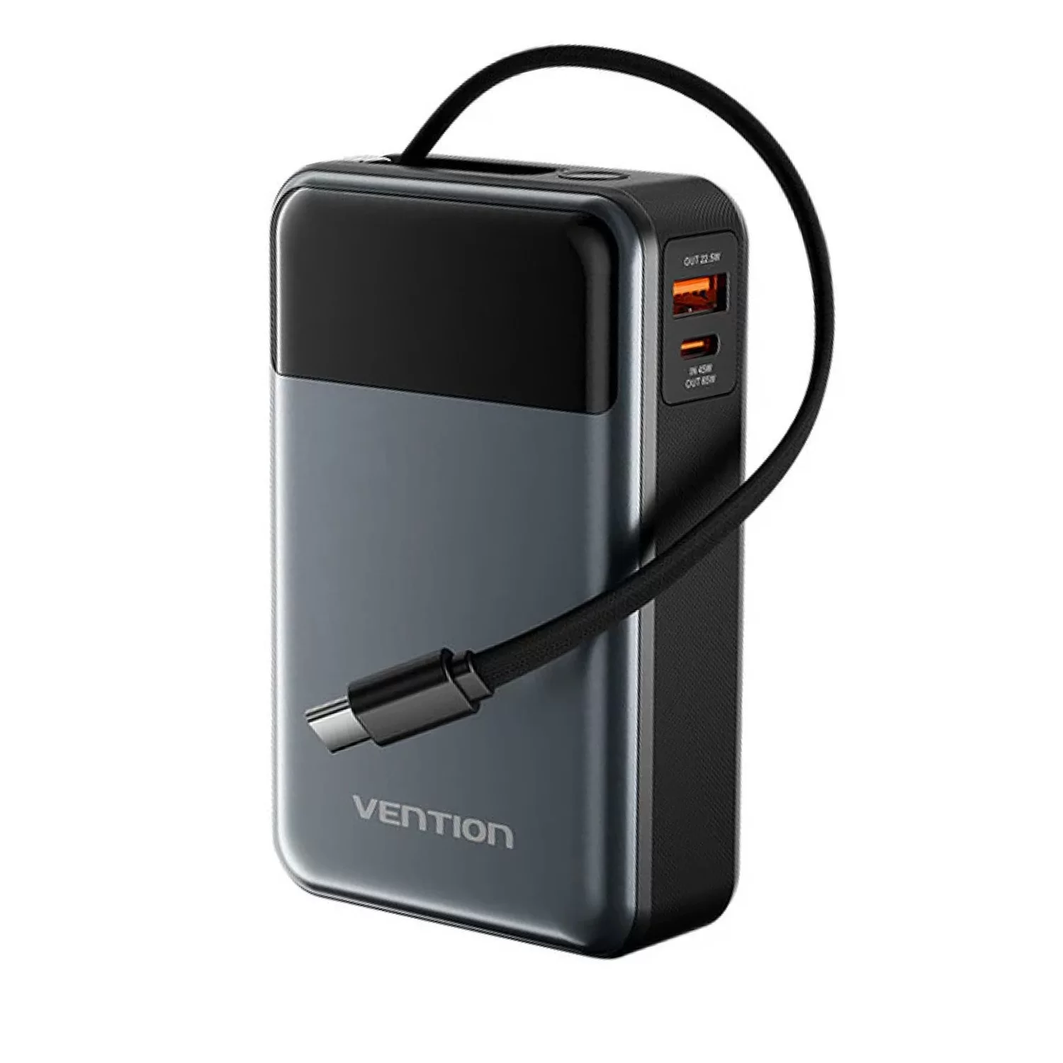 Portable charger Vention 20000mAh 65W USB-C FHYB0 20000mAh Color:black, gray