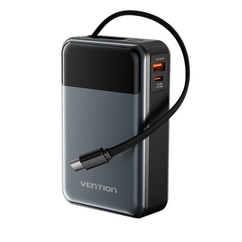 Portable charger Vention 20000mAh 65W USB-C FHYB0 20000mAh Color:black, gray