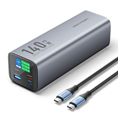 Portable charger Vention 27000mAh 140W PD 3.1 FHVH0 27000mAh Color:gray Portable charger Vention 27000mAh 140W PD 3.1 FHVH0 27000mAh Color:gray