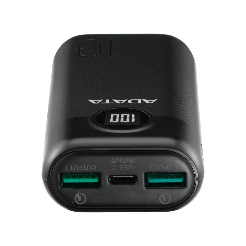 Portable charger Adata P10000QCD black AP10000QCD-DGT-CBK 10000mAh Portable charger Adata P10000QCD black AP10000QCD-DGT-CBK 10000mAh
