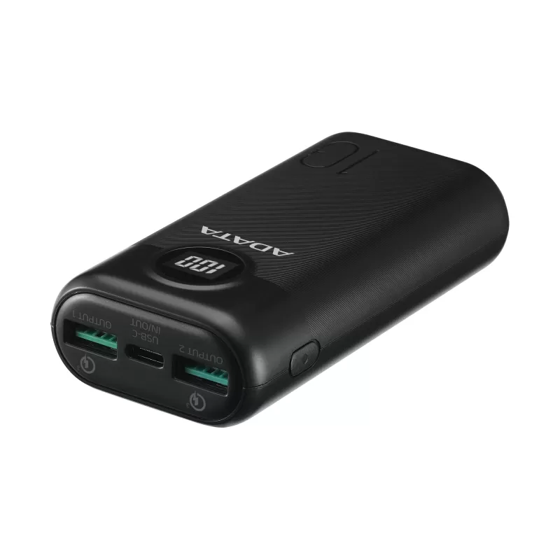 Portable charger Adata P10000QCD black AP10000QCD-DGT-CBK 10000mAh Portable charger Adata P10000QCD black AP10000QCD-DGT-CBK 10000mAh