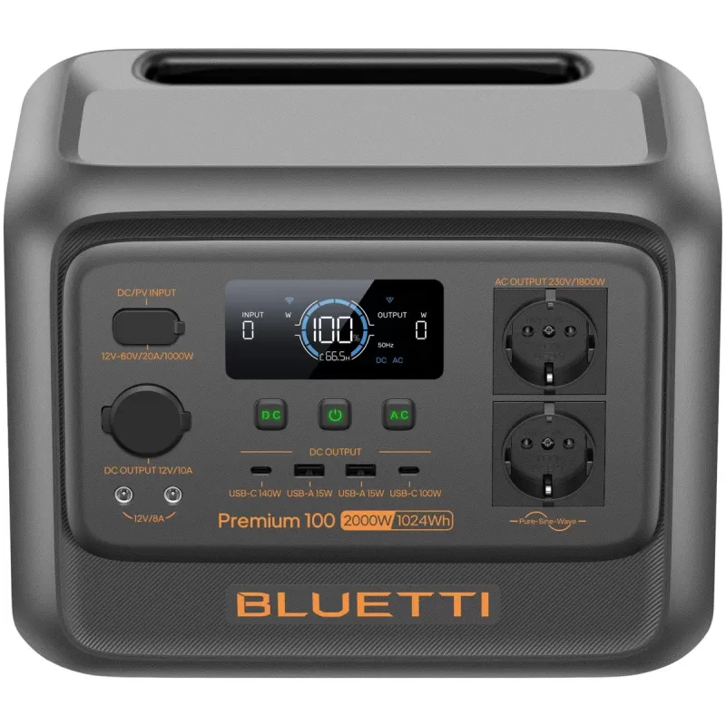 Портативная электростанция BLUETTI Premium 100 V2 1800W 1024Wh Цвет:серый