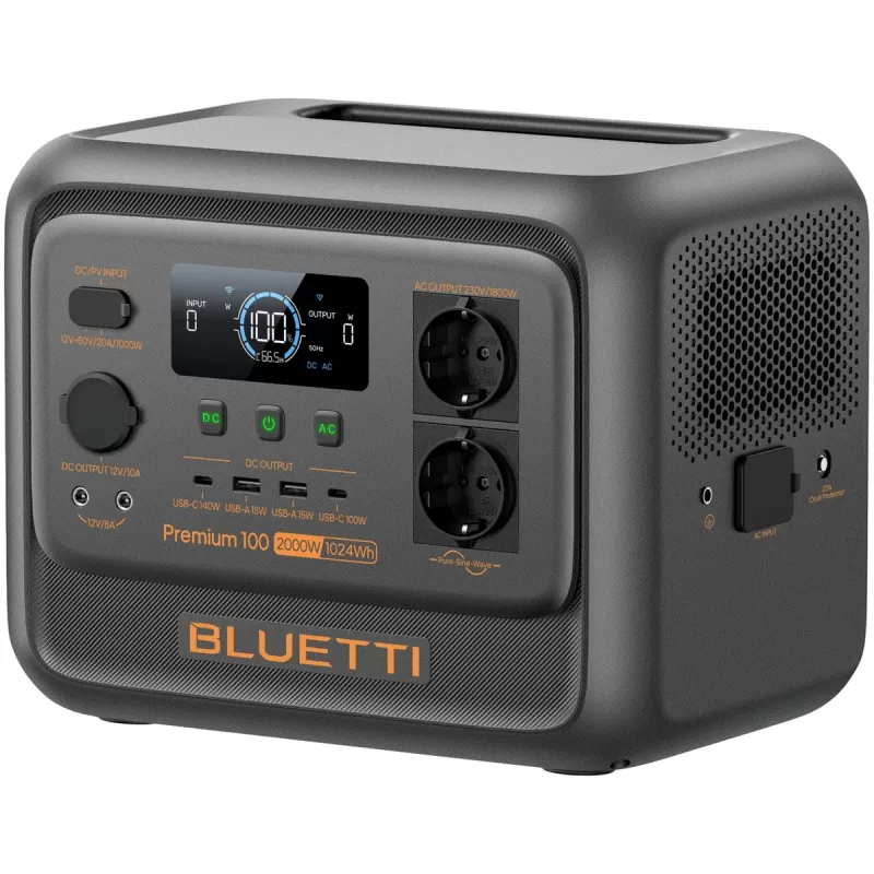 Портативная электростанция BLUETTI Premium 100 V2 1800W 1024Wh Цвет:серый