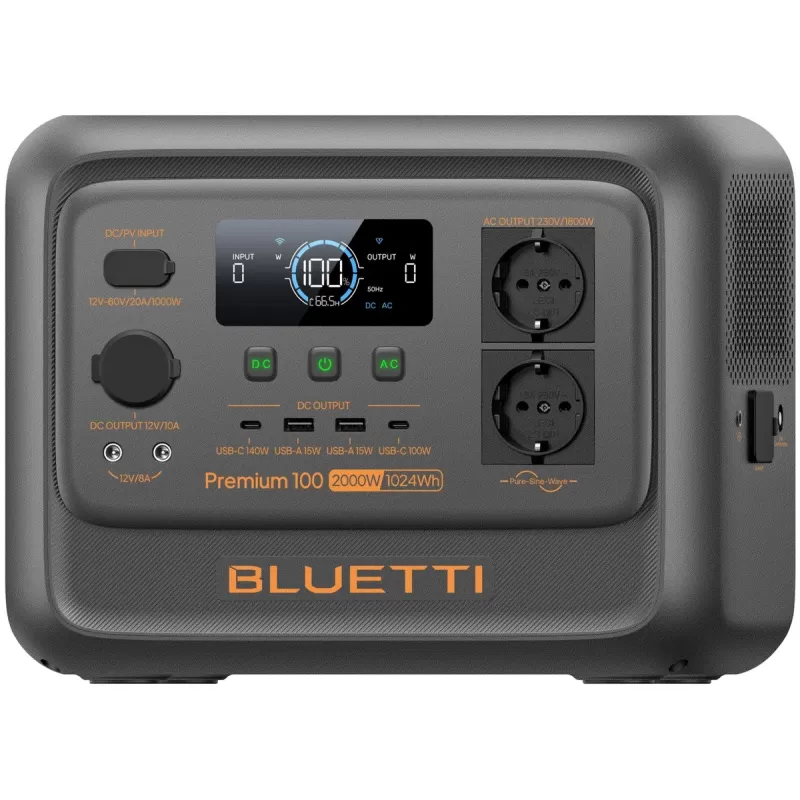 Портативная электростанция BLUETTI Premium 100 V2 1800W 1024Wh Цвет:серый