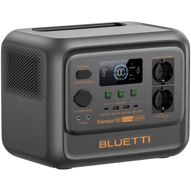 Портативная электростанция BLUETTI Premium 100 V2 1800W 1024Wh Цвет:серый