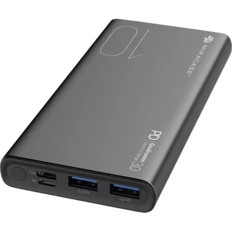 Portable charger Miracase MPB10000PD 5V 10000mAh Color:gray Portable charger Miracase MPB10000PD 5V 10000mAh Color:gray