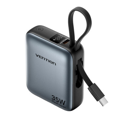Portable charger Vention 10000mAh 35W USB-C Mini FHEH0 10000mAh Color:black, Portable charger Vention 10000mAh 35W USB-C Mini FHEH0 10000mAh Color:black,