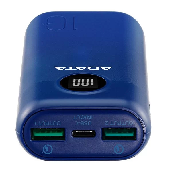 Portable charger Adata P10000QCD AP10000QCD-DGT-CDB 10000mAh Color:blue
