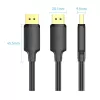 כבל Vention DP 1.2 4K/60Hz 21.6Gbps Gold Plated 1m HAKBF