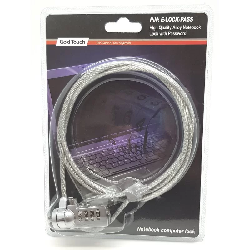 Laptop lock Gold Touch Laptop Security Cable Lock with Combination E-LOCK-PASS