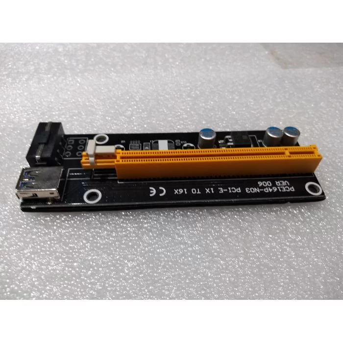 מתאם Riser PCI-E 1X TO 16X PCE164P-N03 VER 006