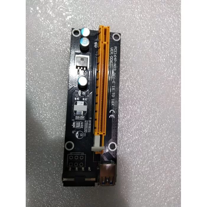 מתאם Riser PCI-E 1X TO 16X PCE164P-N03 VER 006