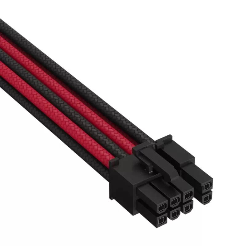 Кабель Corsair Premium Individually Sleeved PCIe Cable (Single Connector) Type 5 Gen 5, black, red CP-8920306 Кабель Corsair Premium Individually Sleeved PCIe Cable (Single Connector) Type 5 Gen 5, black, red CP-8920306
