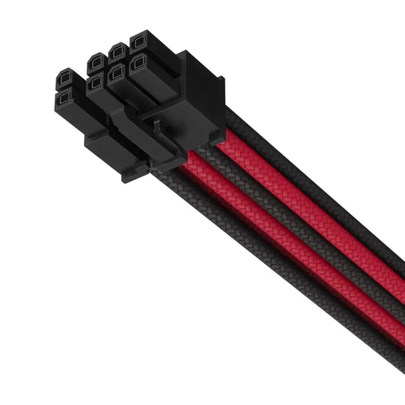 Кабель Corsair Premium Individually Sleeved PCIe Cable (Single Connector) Type 5 Gen 5, black, red CP-8920306 Кабель Corsair Premium Individually Sleeved PCIe Cable (Single Connector) Type 5 Gen 5, black, red CP-8920306