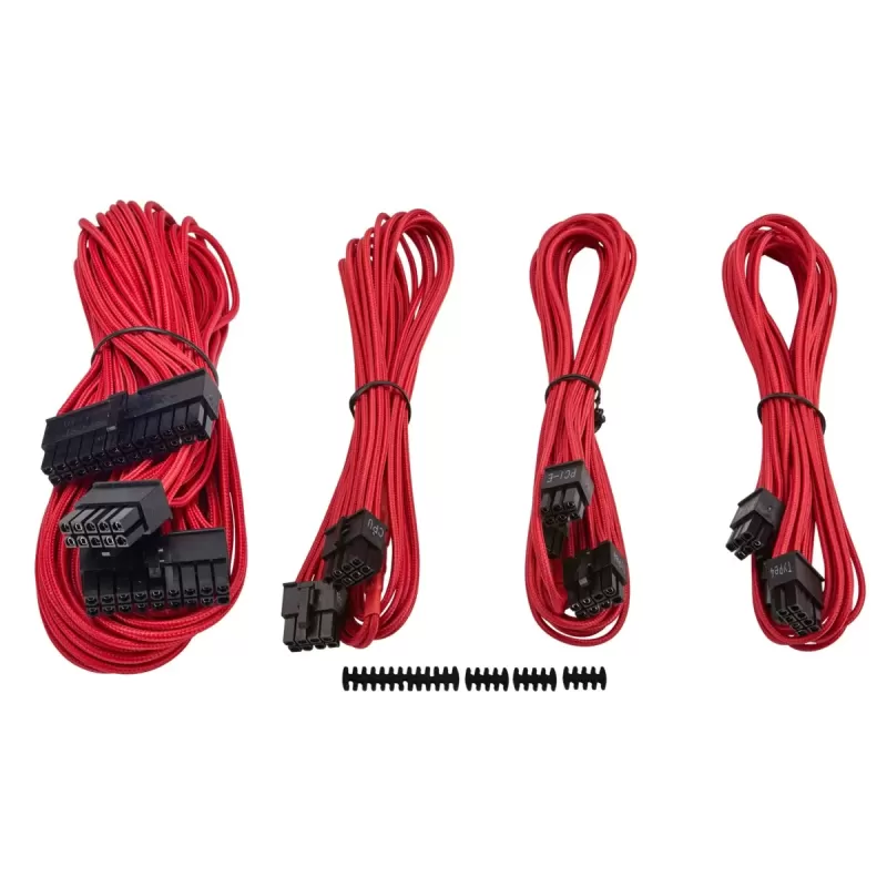 ערכת כבלים לספק כוח Corsair Premium Individually Sleeved PSU Cable Kit Starter Package, Type 4 (Generation 3) אדום CP-8920145