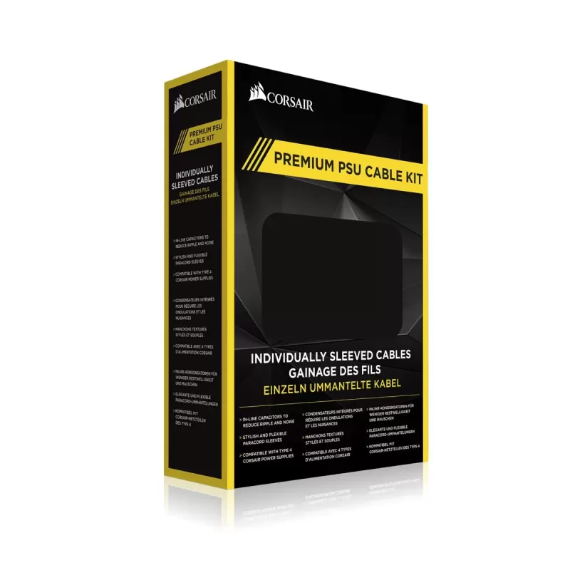 ערכת כבלים לספק כוח Corsair Premium Individually Sleeved PSU Cable Kit Starter Package, Type 4 (Generation 3) אדום CP-8920145
