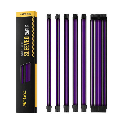 Кабели для Блока Питания Antec Sleeved Extension Cable Kit שחור, סגור Кабели для Блока Питания Antec Sleeved Extension Cable Kit שחור, סגור