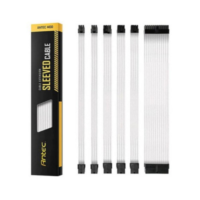 Power Supply Cables Antec Sleeved Extension Cable Kit white PSUSCW30-102-W Power Supply Cables Antec Sleeved Extension Cable Kit white PSUSCW30-102-W