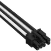 Кабель Corsair Premium Individually Sleeved PCIe Cable (Single Connector) Type 5 Gen 5, CP-8920305 Цвет:чёрный, белый Кабель Corsair Premium Individually Sleeved PCIe Cable (Single Connector) Type 5 Gen 5, CP-8920305 Цвет:чёрный, белый
