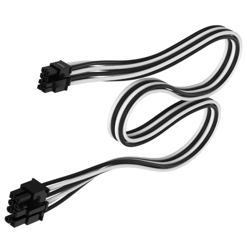Кабель Corsair Premium Individually Sleeved PCIe Cable (Single Connector) Type 5 Gen 5, CP-8920305 Цвет:чёрный, белый Кабель Corsair Premium Individually Sleeved PCIe Cable (Single Connector) Type 5 Gen 5, CP-8920305 Цвет:чёрный, белый