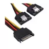 כבל מפצל מתח SATA Gold Touch SATA Power Splitter Cable with Clip E-SATA-P2C