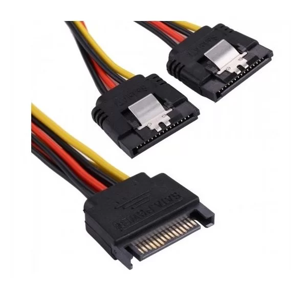 כבל מפצל מתח SATA Gold Touch SATA Power Splitter Cable with Clip E-SATA-P2C
