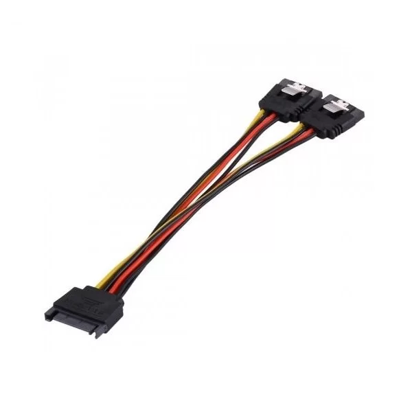 כבל מפצל מתח SATA Gold Touch SATA Power Splitter Cable with Clip E-SATA-P2C