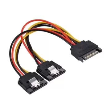 SATA Power Splitter Cable Gold Touch SATA Power Splitter Cable with Clip