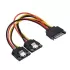 כבל מפצל מתח SATA Gold Touch SATA Power Splitter Cable with Clip E-SATA-P2C