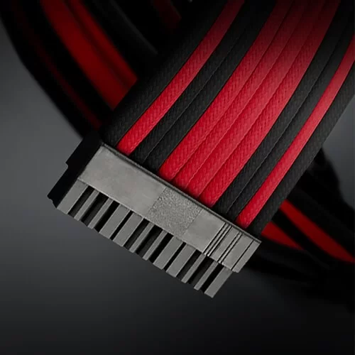 Extension cord Antec PSUSCB30-201-R/B 0-761345-99943-4 300mm Color:red, black
