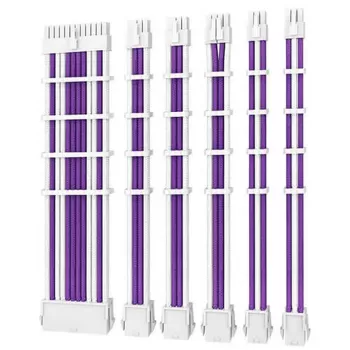 כבל לספק כוח Antec Sleeved Extension Cable Kit לבן, סגול PSUSCW30-205-P/W