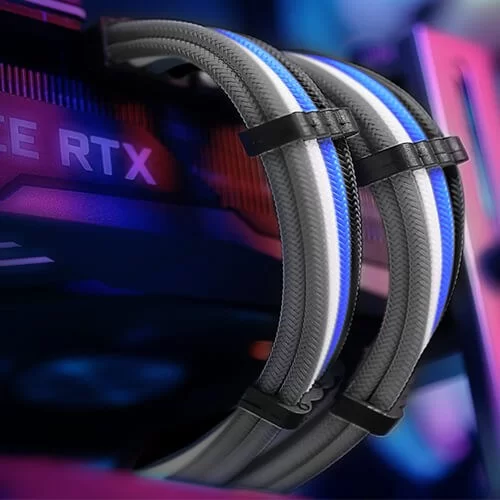 Extension cord Antec PSUSCB30-401-BG/WB 0-761345-99948-9 300mm Color:Blue, Gray