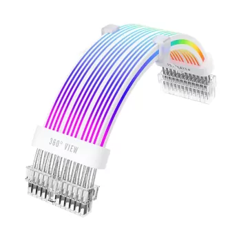 כבל 1St Player 1StPlayer NC24P 24-pin ARGB 285mm Power Extension לבן