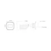 מצלמת צינור Provison IP 2MP 3.6mm Fixed IP67 SD Card 20m IR I2-320IPSN-36 צבע לבן