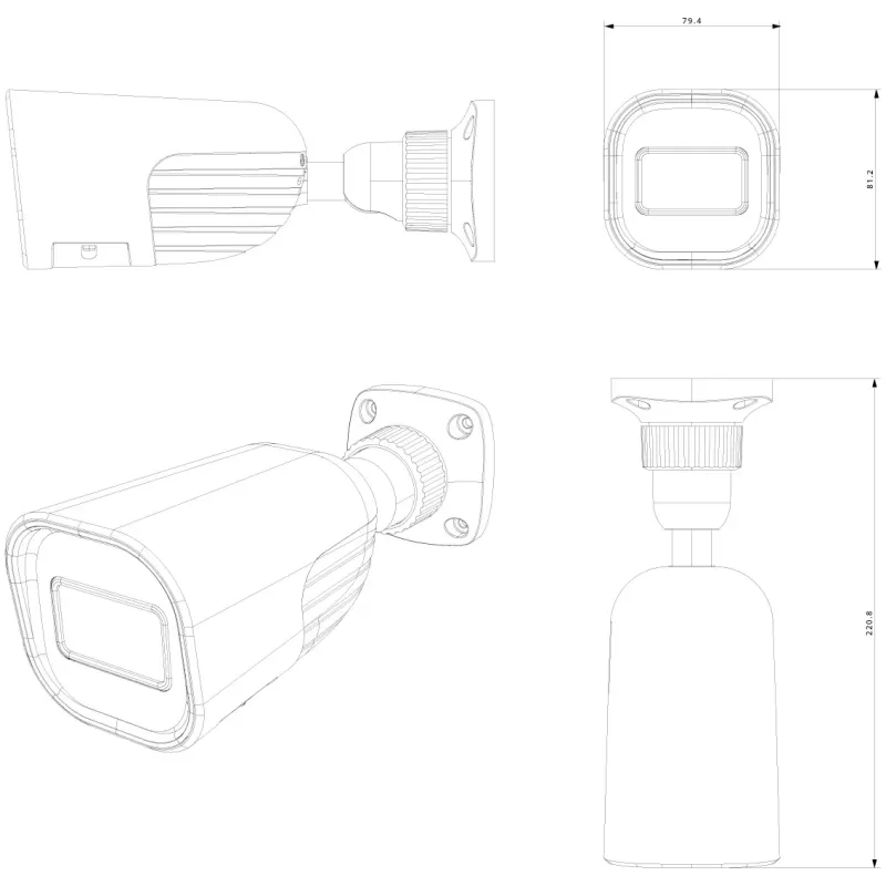 מצלמת אבטחה Provison I4-320A-VF 2MP 2.8-12mm I4-320A-VF