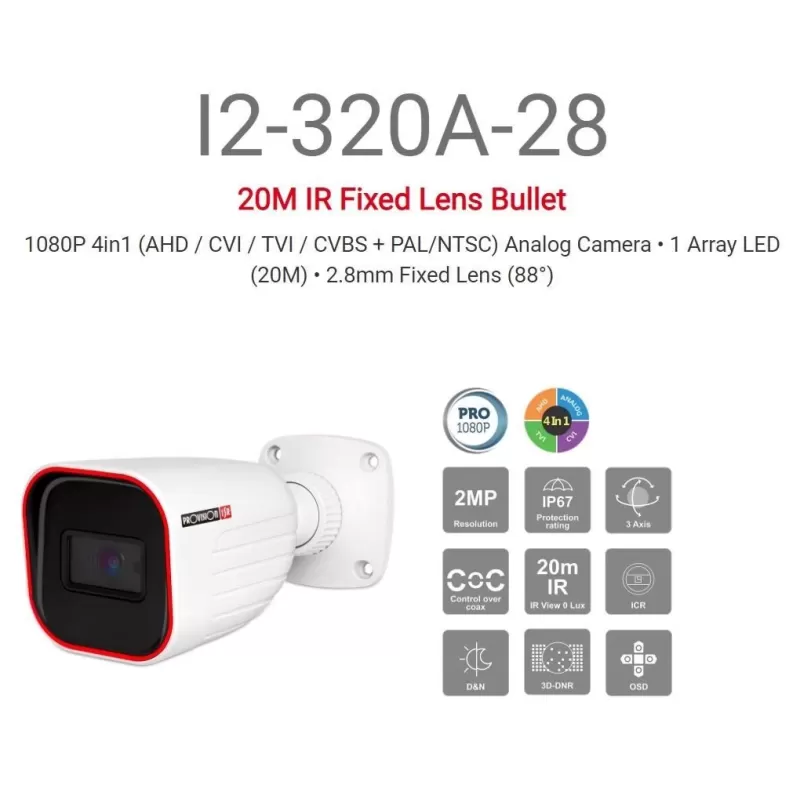 Webcam I2-320a-28 AHD 2.8 2MP I2-320A-28