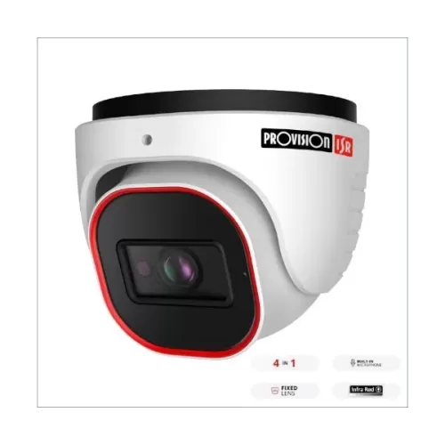 מצלמת כיפה Provison DI-33K0AP-28 4MP Fixed Lens 3K Analog 20M IR DI-33K0AP-28 צבע לבן