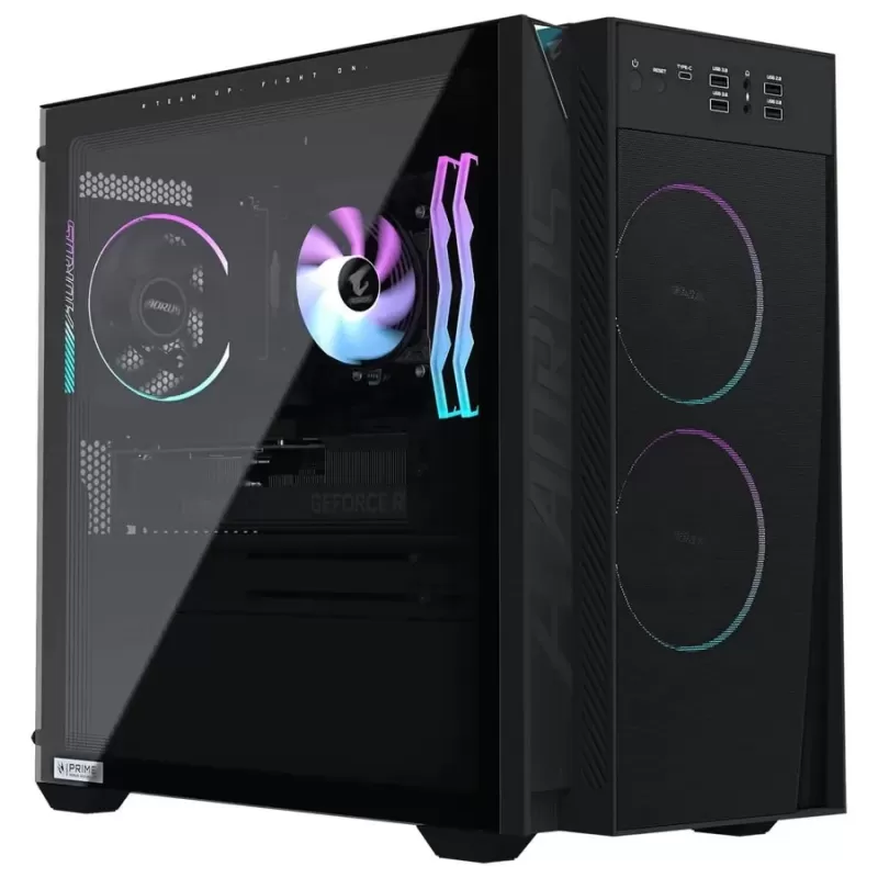 מחשב נייח גיימינג Gigabyte AORUS PRIME 3 AP351 Ryzen 7 9700X RTX5070 32GB 1TB W11 AP3A7N7-5100 32GB RTX 5070 SSD:1TB Windows 11