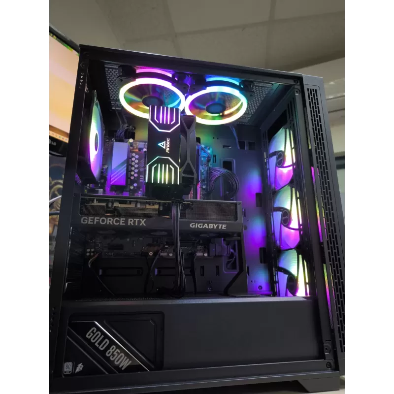 מחשב גיימינג מקצועי - AMD Ryzen 5 7600X + RTX 4070 12GB VRAM + 32GB RAM - G-PRO-388