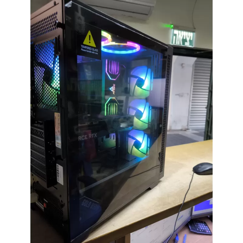מחשב גיימינג מקצועי - AMD Ryzen 5 7600X + RTX 4070 12GB VRAM + 32GB RAM - G-PRO-388