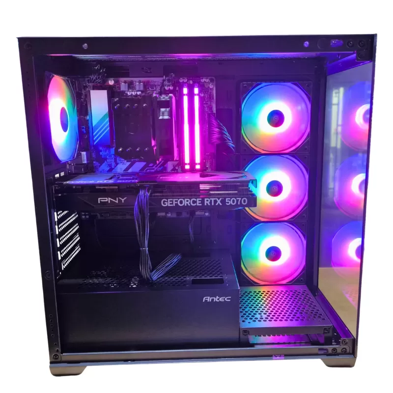 מחשב גיימינג מקצועי - AMD Ryzen 5 7500F + RTX 5070 12GB VRAM + 32GB RAM - G-PRO-558