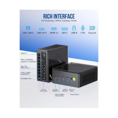 Mini PC GM1Ktec K8 Plus AMD Ryzen 7 8845HS 32GB SSD:1TB Windows 11 Pro Mini PC GM1Ktec K8 Plus AMD Ryzen 7 8845HS 32GB SSD:1TB Windows 11 Pro