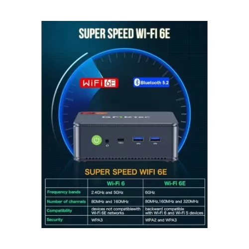 מחשב מיני GM1Ktec K6 R7 AMD Ryzen 7 7840HS 16GB AMD Radeon 780M SSD:1TB Windows 11 Pro מחשב מיני GM1Ktec K6 R7 AMD Ryzen 7 7840HS 16GB AMD Radeon 780M SSD:1TB Windows 11 Pro