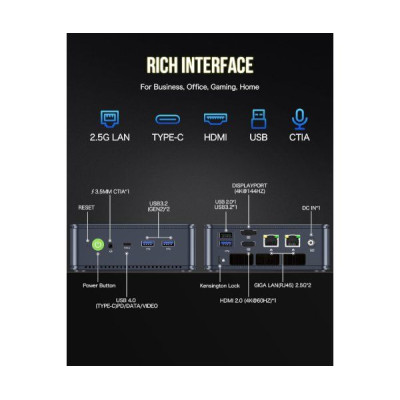 Mini PC GM1Ktec K6 R7 AMD Ryzen 7 7840HS 16GB SSD:1TB Windows 11 Pro Mini PC GM1Ktec K6 R7 AMD Ryzen 7 7840HS 16GB SSD:1TB Windows 11 Pro