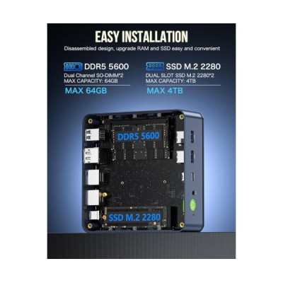 Mini PC GM1Ktec K6 R7 AMD Ryzen 7 7840HS 16GB SSD:1TB Windows 11 Pro Mini PC GM1Ktec K6 R7 AMD Ryzen 7 7840HS 16GB SSD:1TB Windows 11 Pro