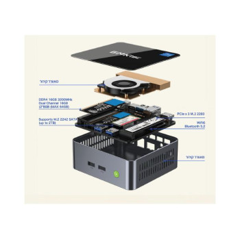 Мини-ПК GM1Ktec M3 i5-12450H 16GB SSD:1TB Windows 11 Pro