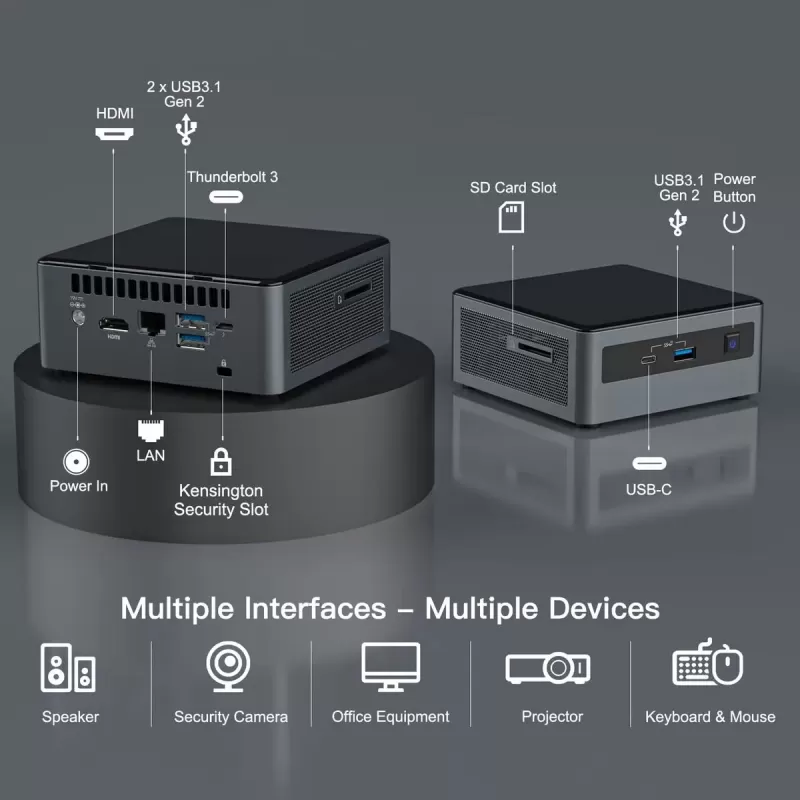 Mini PC build kit Intel NUC 10 Performance kit - NUC10i5FNHN Intel Core i5-10210U