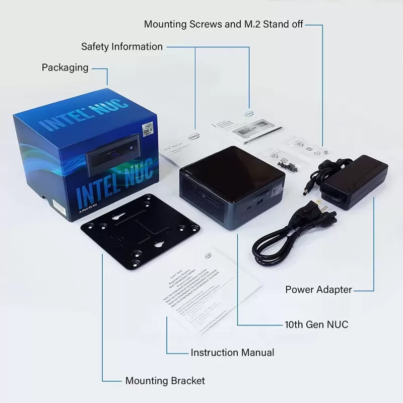 Mini PC build kit Intel NUC 10 Performance kit - NUC10i5FNHN Intel Core i5-10210U